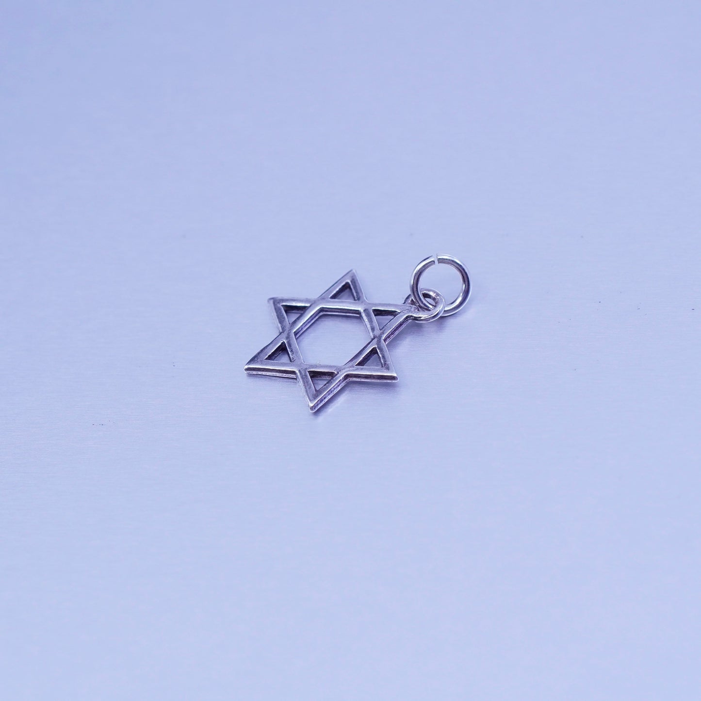 Antique Sterling silver handmade simple 925 hexagram star charm