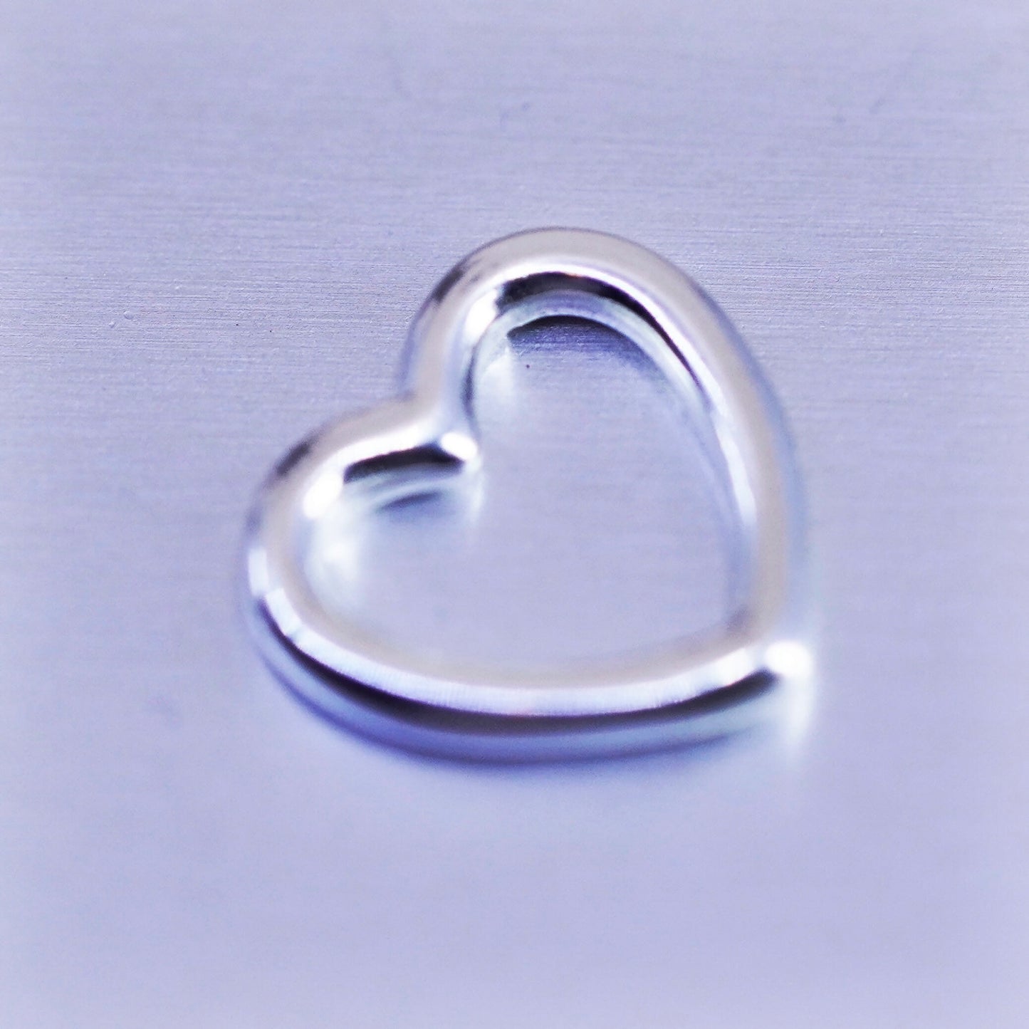 antique sterling 925 silver tiny heart charm pendant