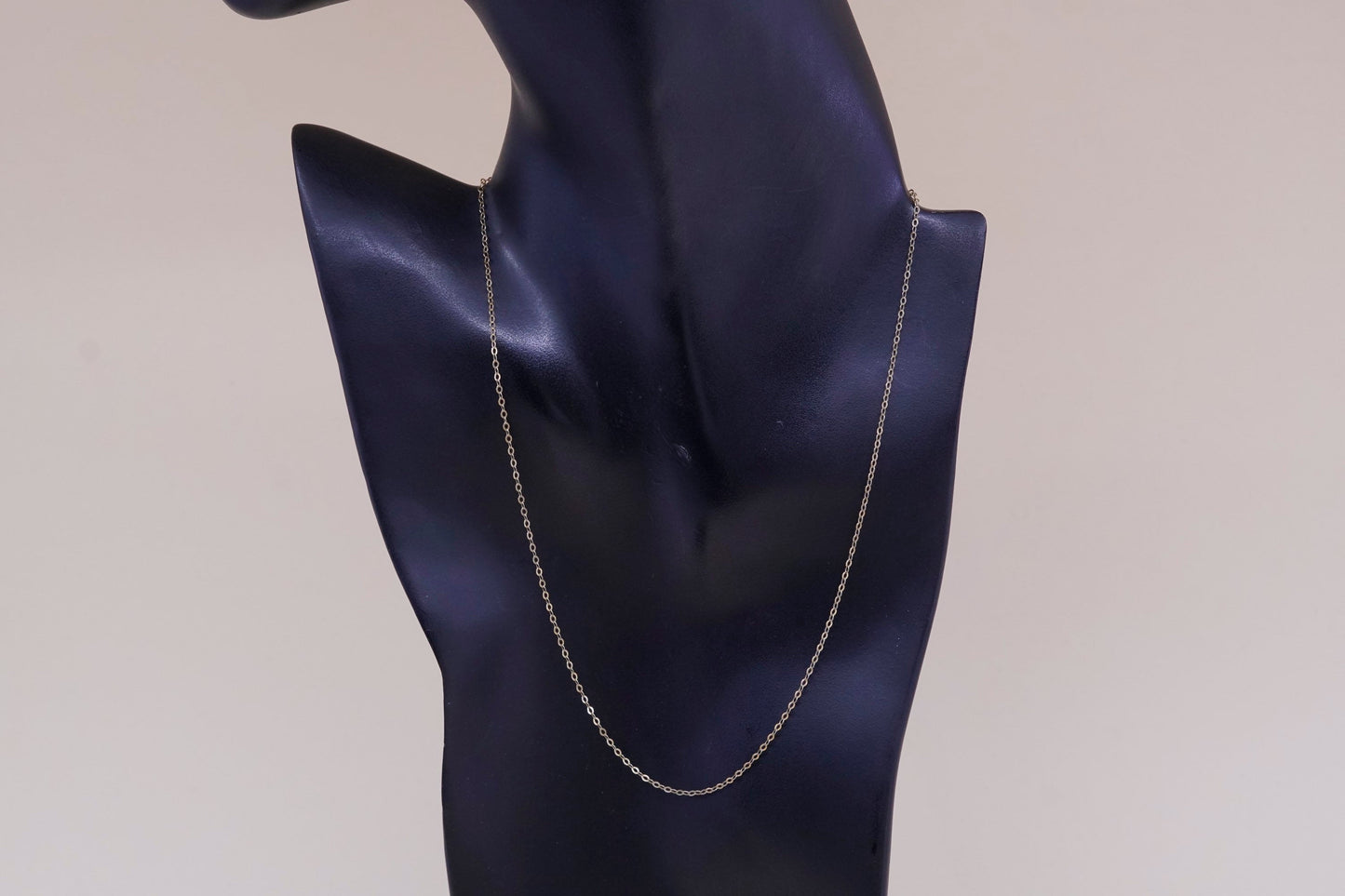 18”, vermeil gold over sterling silver flatten circle chain, Italy 925 necklace