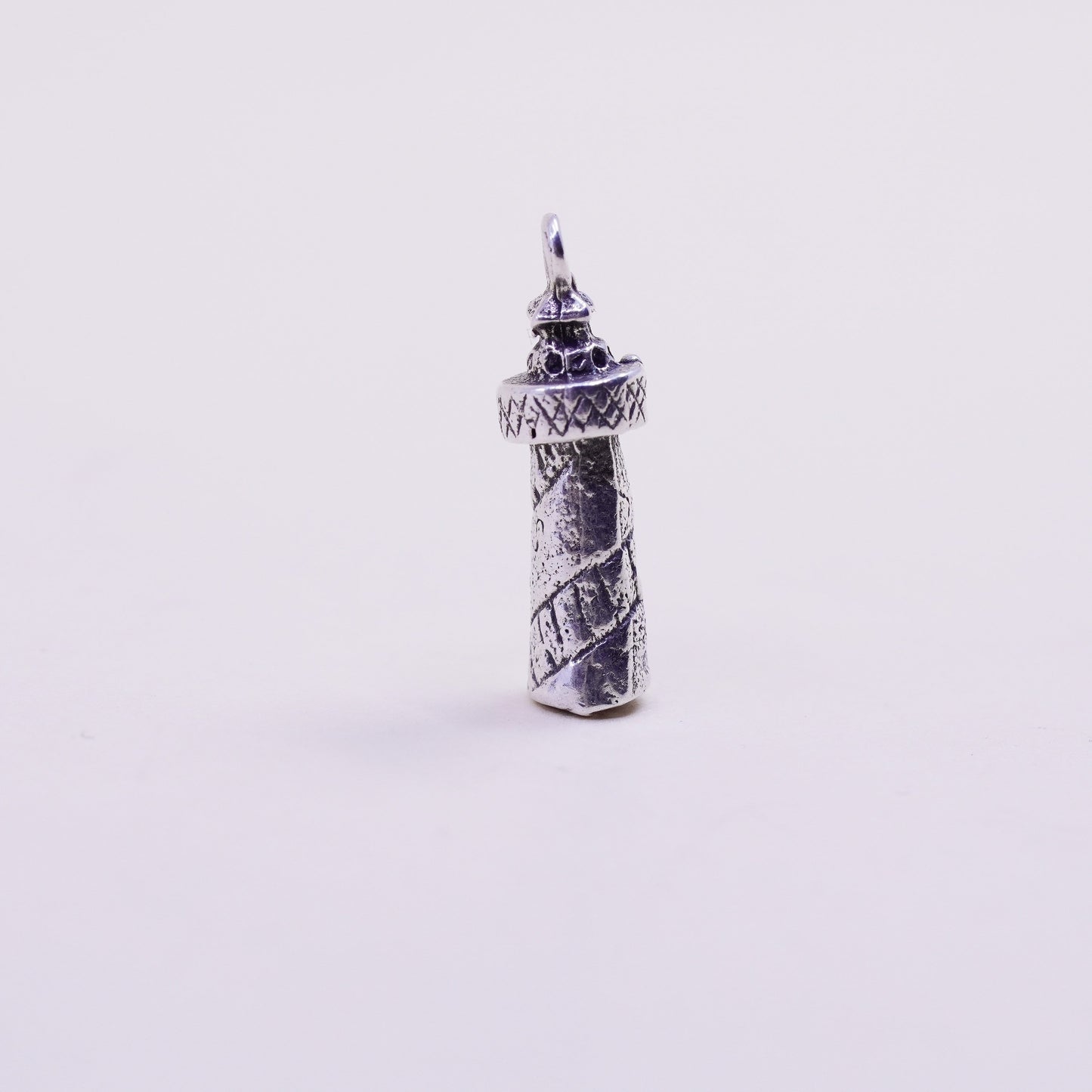 Vintage sterling silver charm, 925 lighthouse pendant