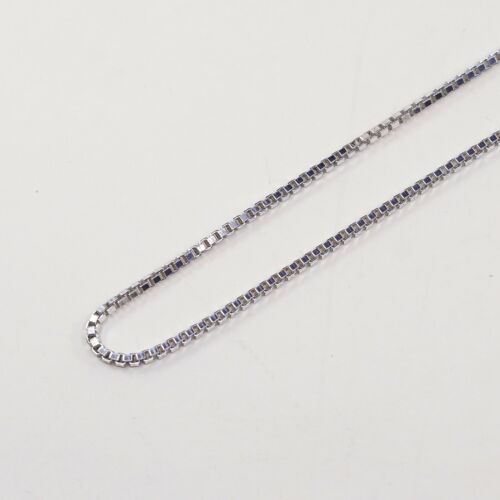 24”, 2mm, Vtg paolo rombo Sterling 925 Silver Box Link chain necklace