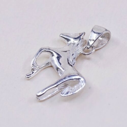 Vtg Handmade Sterling 925 silver Horse Pendant, Charm, Stamped 925