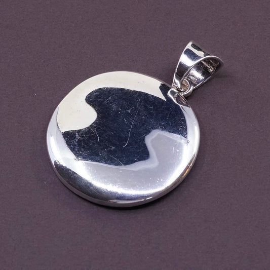 vtg silpada Sterling silver handmade pendant, 925 Modern Circle Pendant