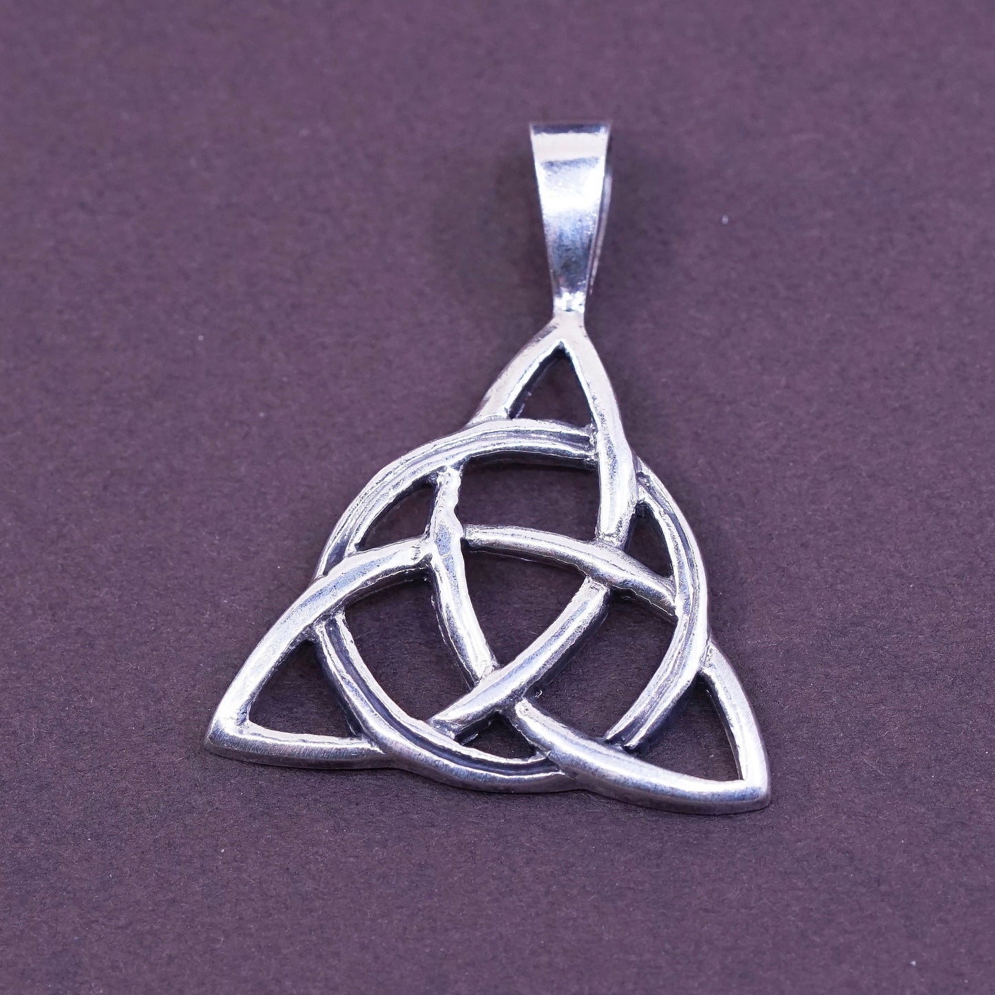 Vintage Sterling silver handmade pendant, 925 irish Celtic knot