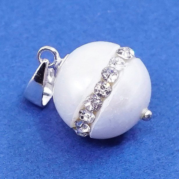 vtg Sterling silver handmade pendant, 925 w/ Pearl N cz around