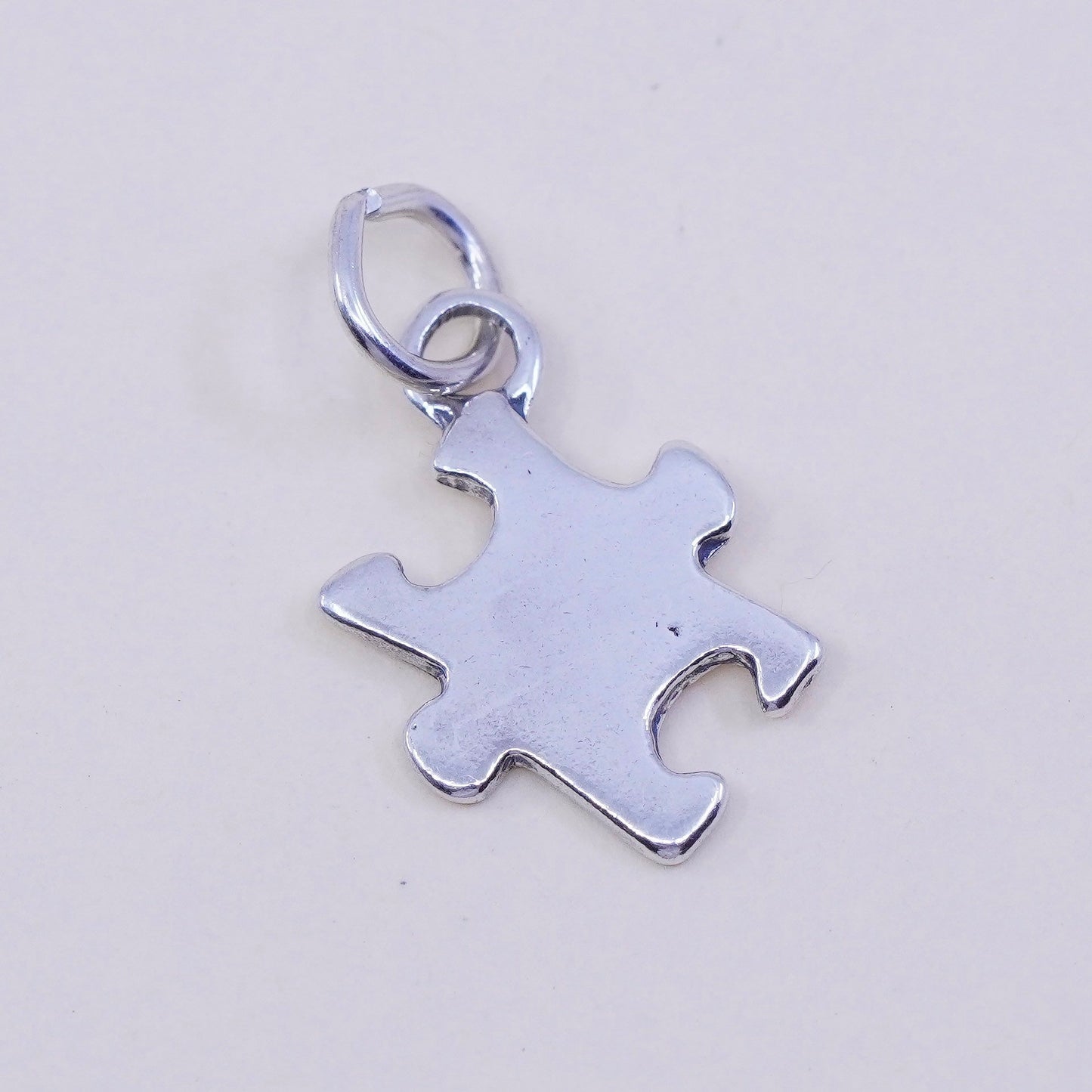 Vintage 925 sterling silver handmade puzzle charm, stamped 925