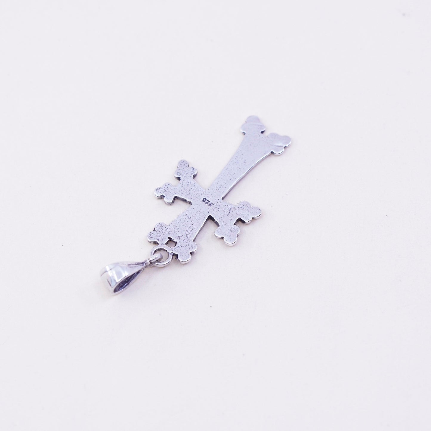 Vintage handmade Sterling silver pendant, 925 cross