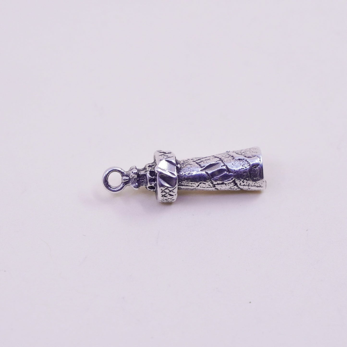 Vintage sterling silver charm, 925 lighthouse pendant