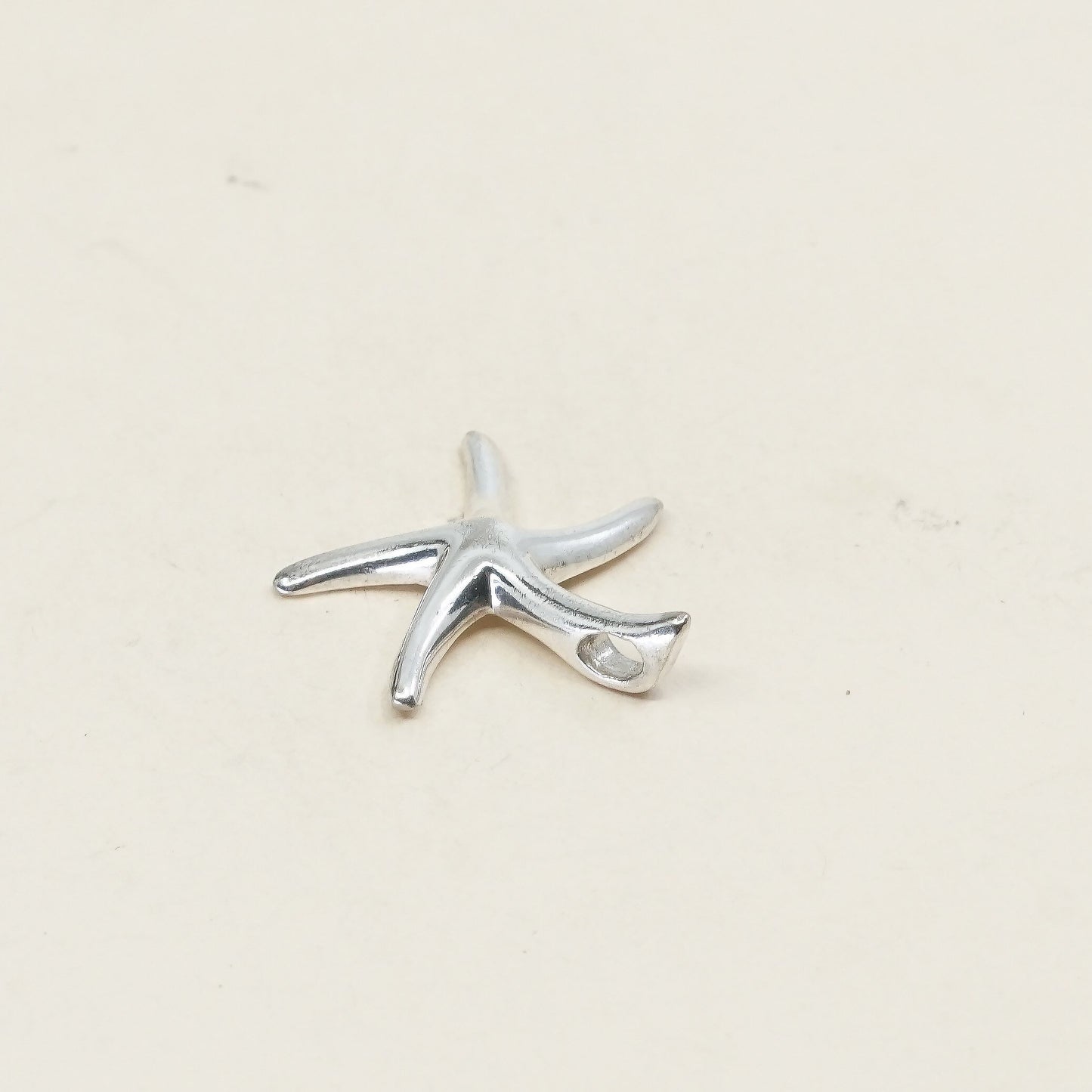 VTG Sterling silver handmade pendant, solid 925 starfish, stamped 925 SU