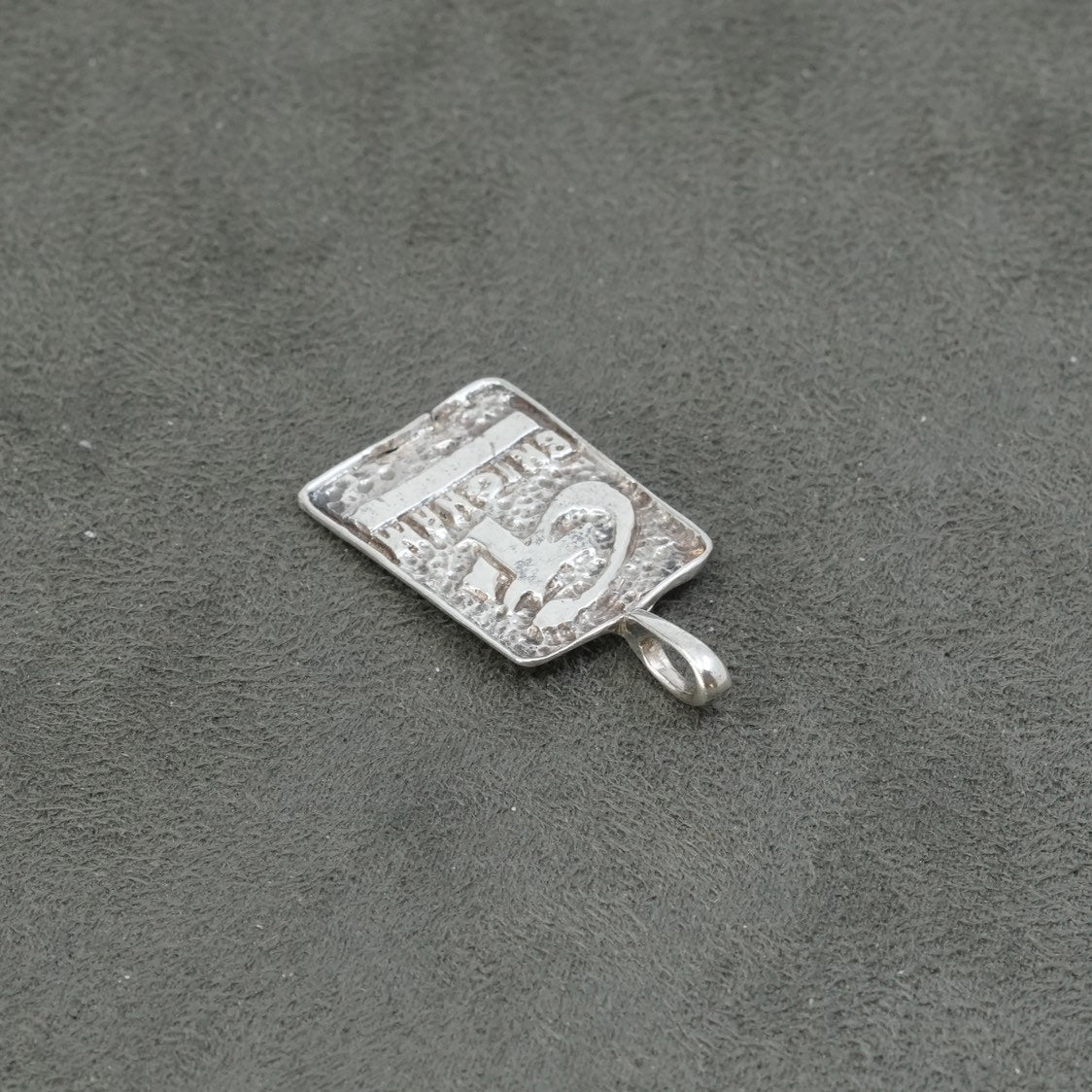 vtg Sterling silver handmade pendant, 925 brigham charm