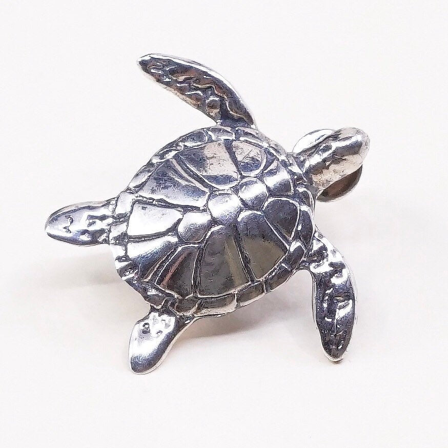 VTG Sterling silver handmade sea turtle studs, earrings, southwestern style