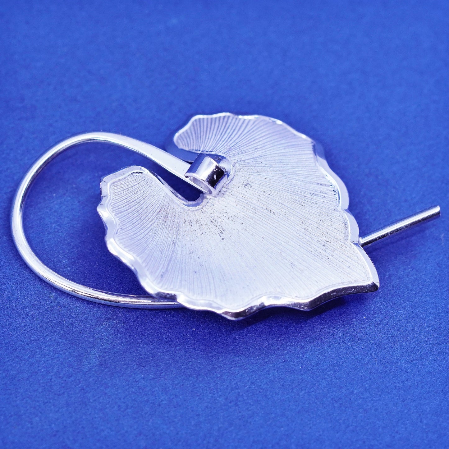 Vintage beau sterling silver brooch, 925 modern maple leaf pin