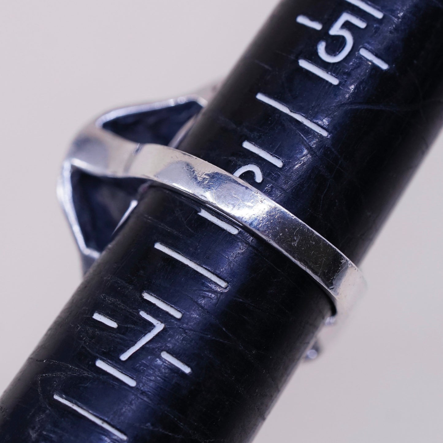 sz 6, VTG Judith Jack sterling 925 silver handmade ring w/ amethyst N marcasite