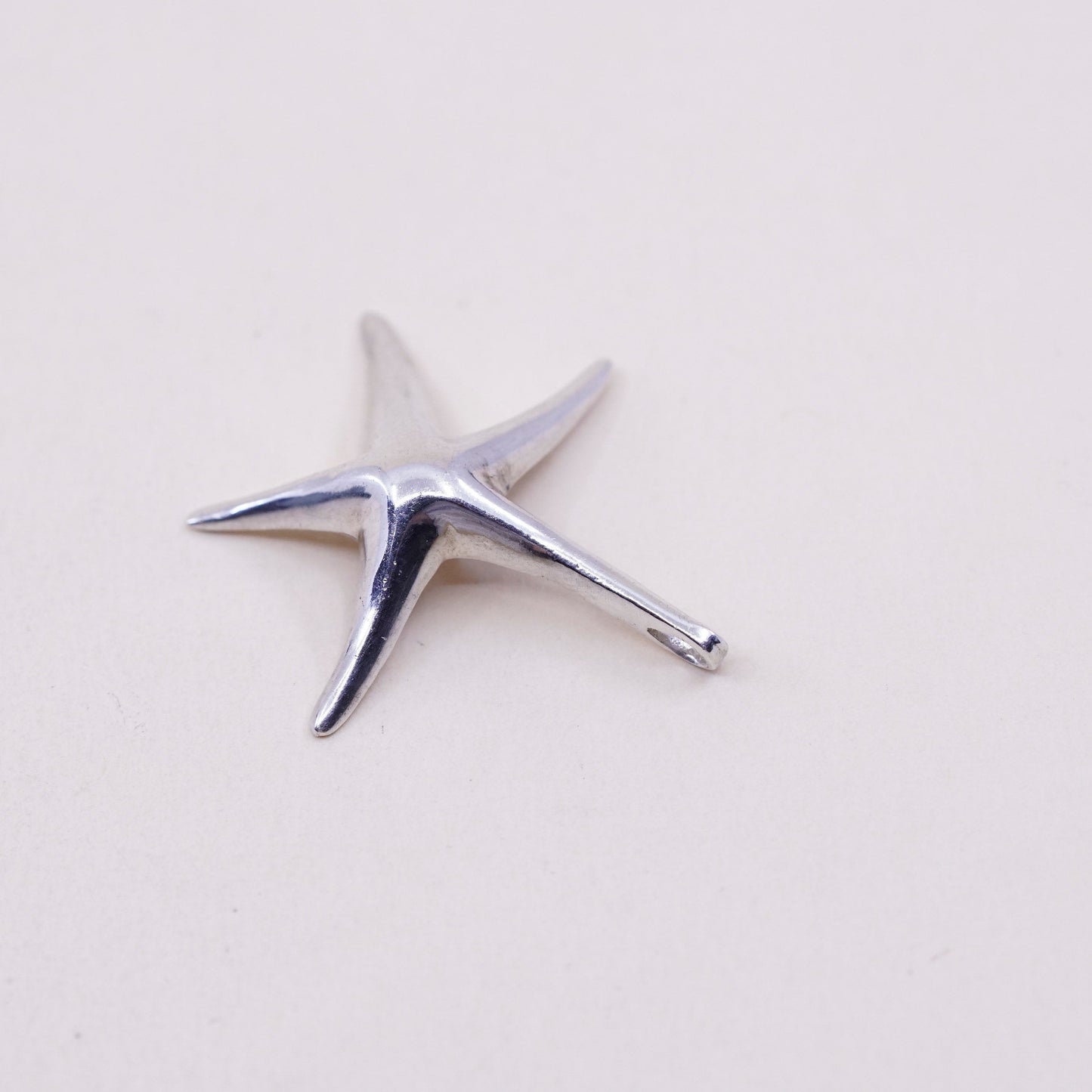 Vintage Sterling silver handmade pendant, 925 starfish