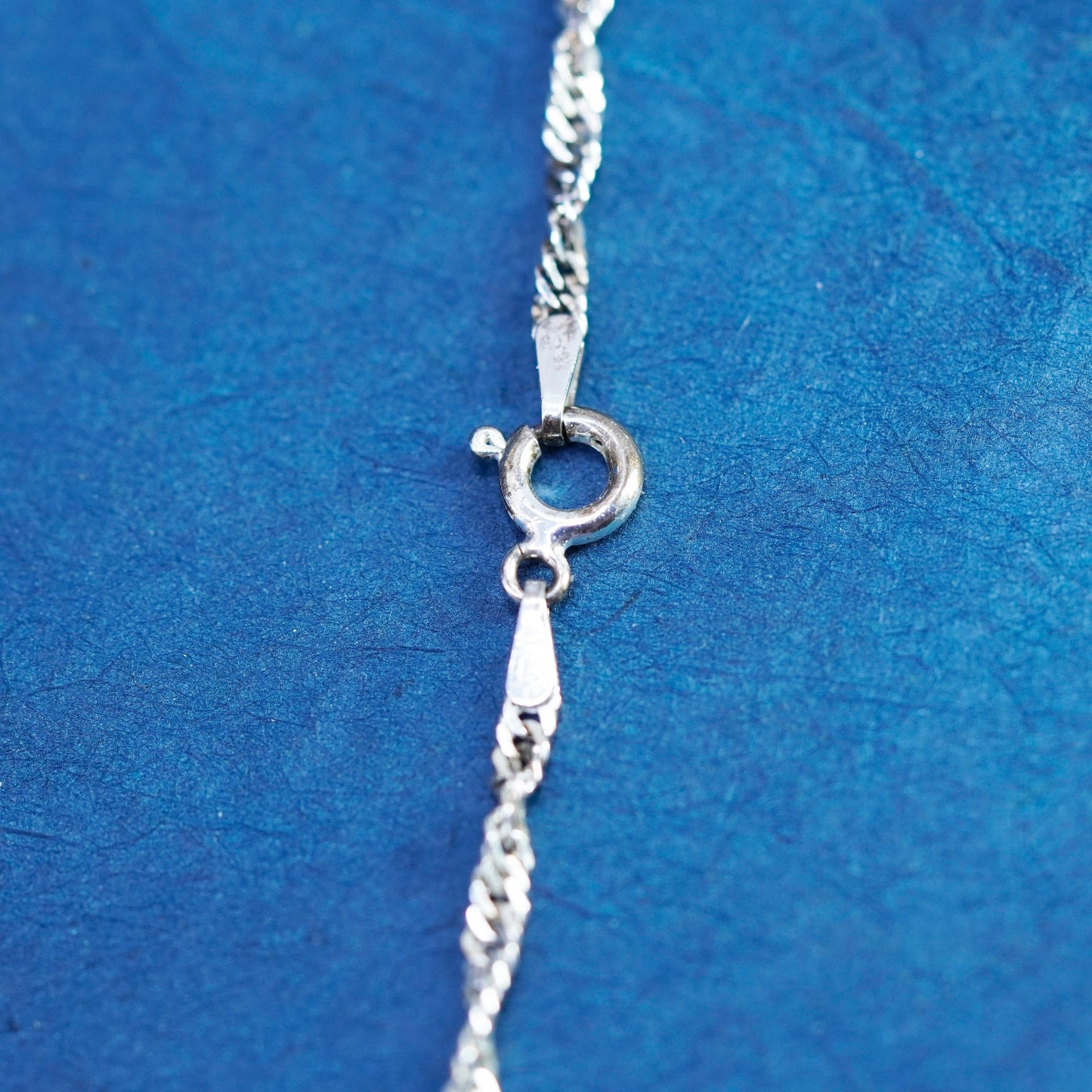 18”, 2mm, Sterling silver handmade necklace, 925 twisted curb link chain