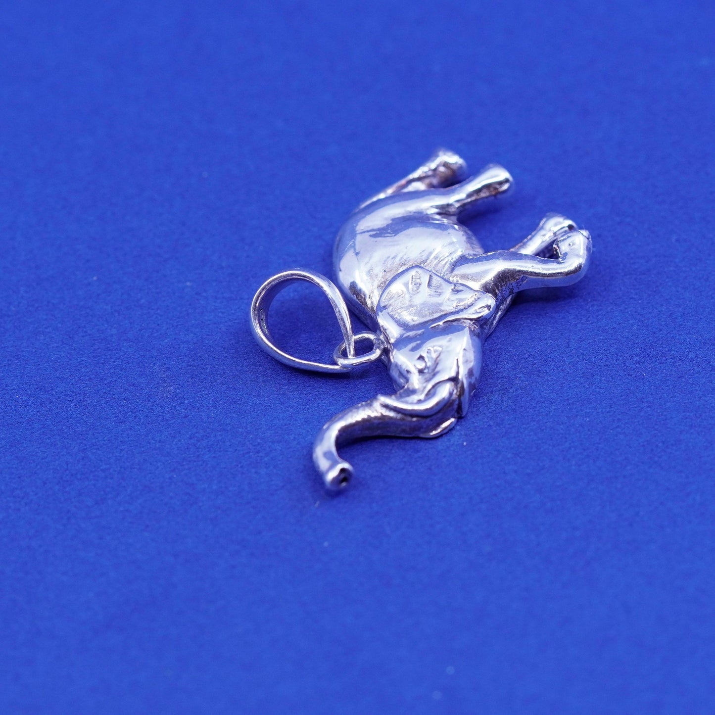 Vintage Som’s Sterling silver handmade pendant, 925 elephant charm