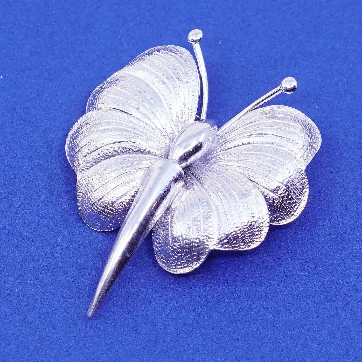 Vintage sterling silver handmade butterfly brooch, 925 pin