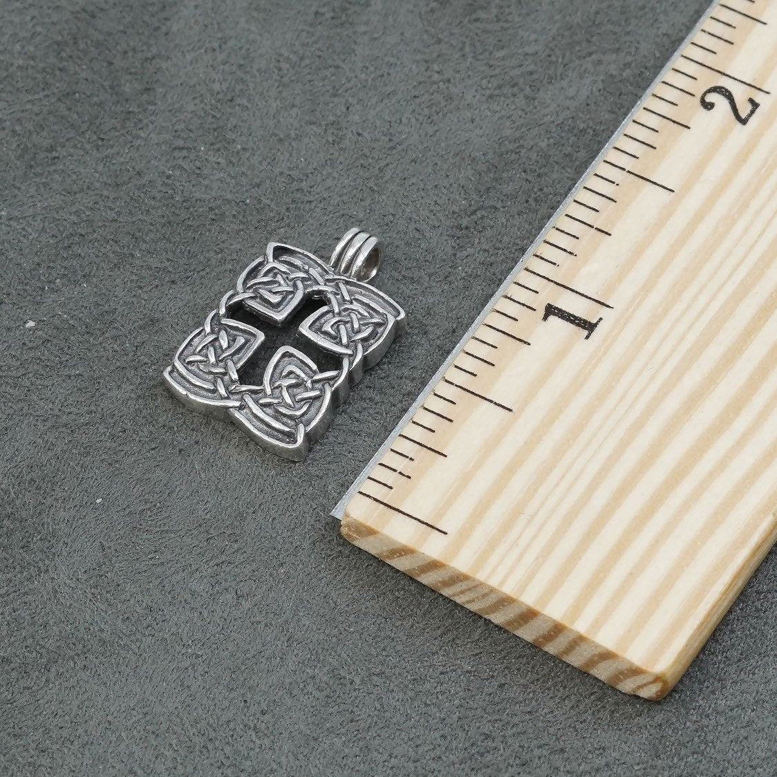 vtg Sterling silver handmade pendant, 925 Filigree cross