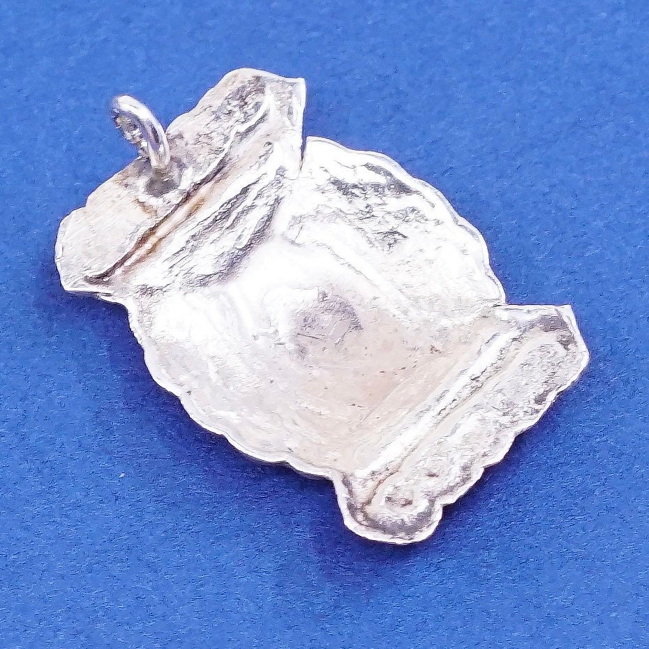 vtg Native American Sterling silver handmade pendant, 925 charm