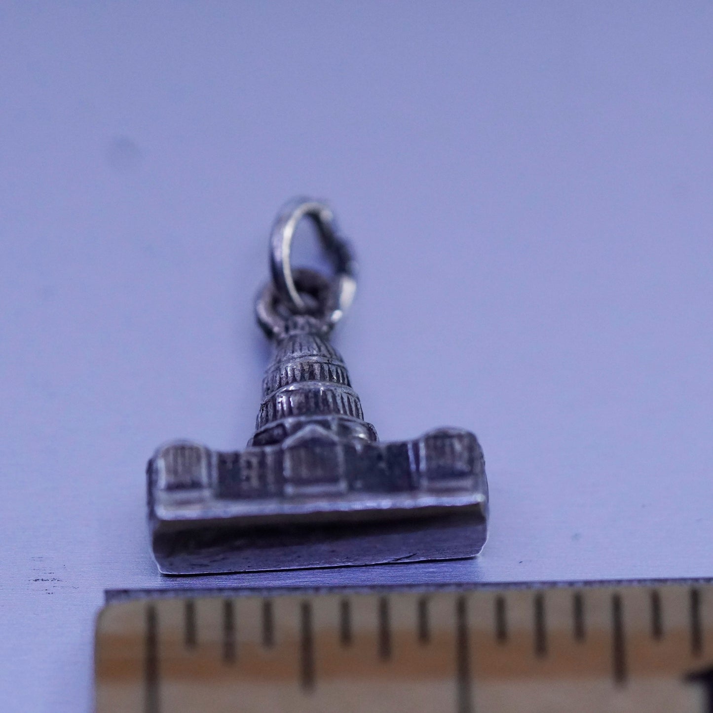 Vintage sterling 925 silver White House charm pendant