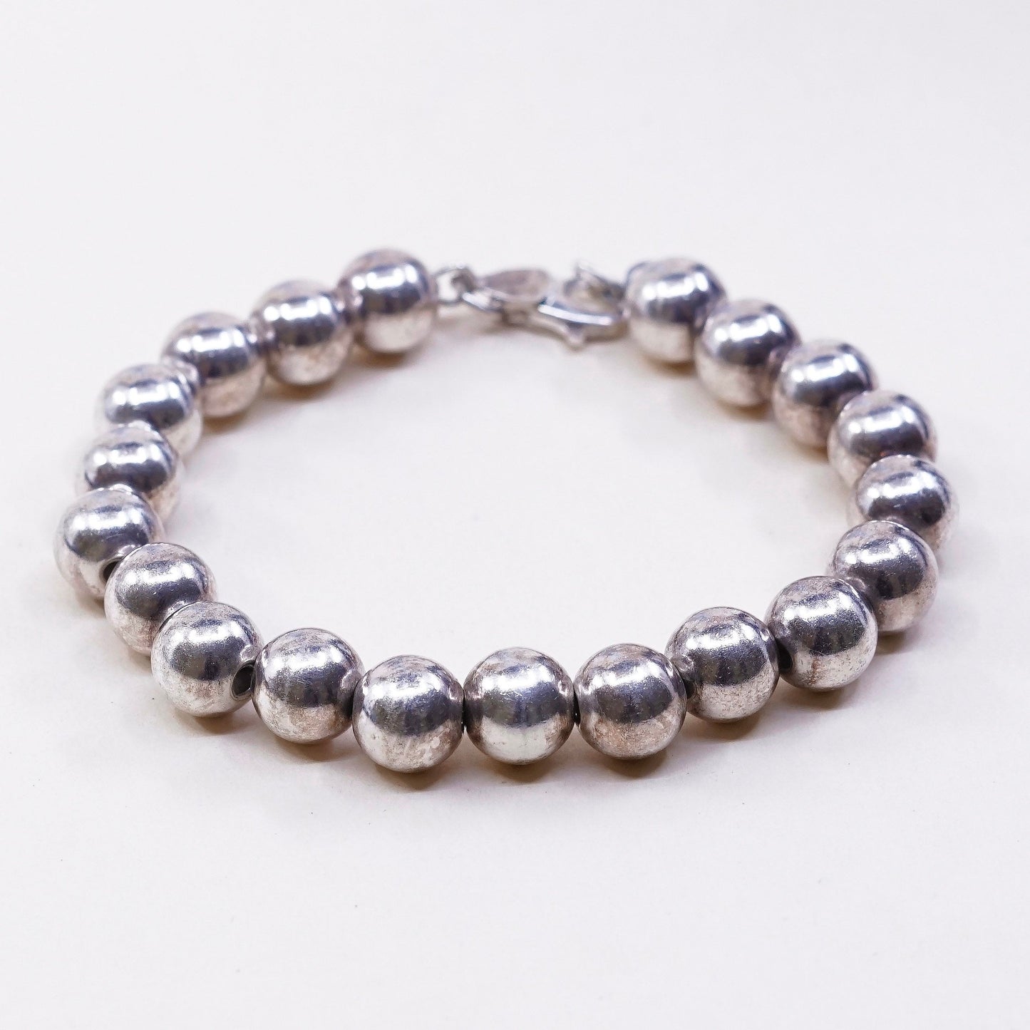 6.75” VTG Silpada 925 Sterling Silver Ball Bead “Rich Abundance” Bracelet B2414