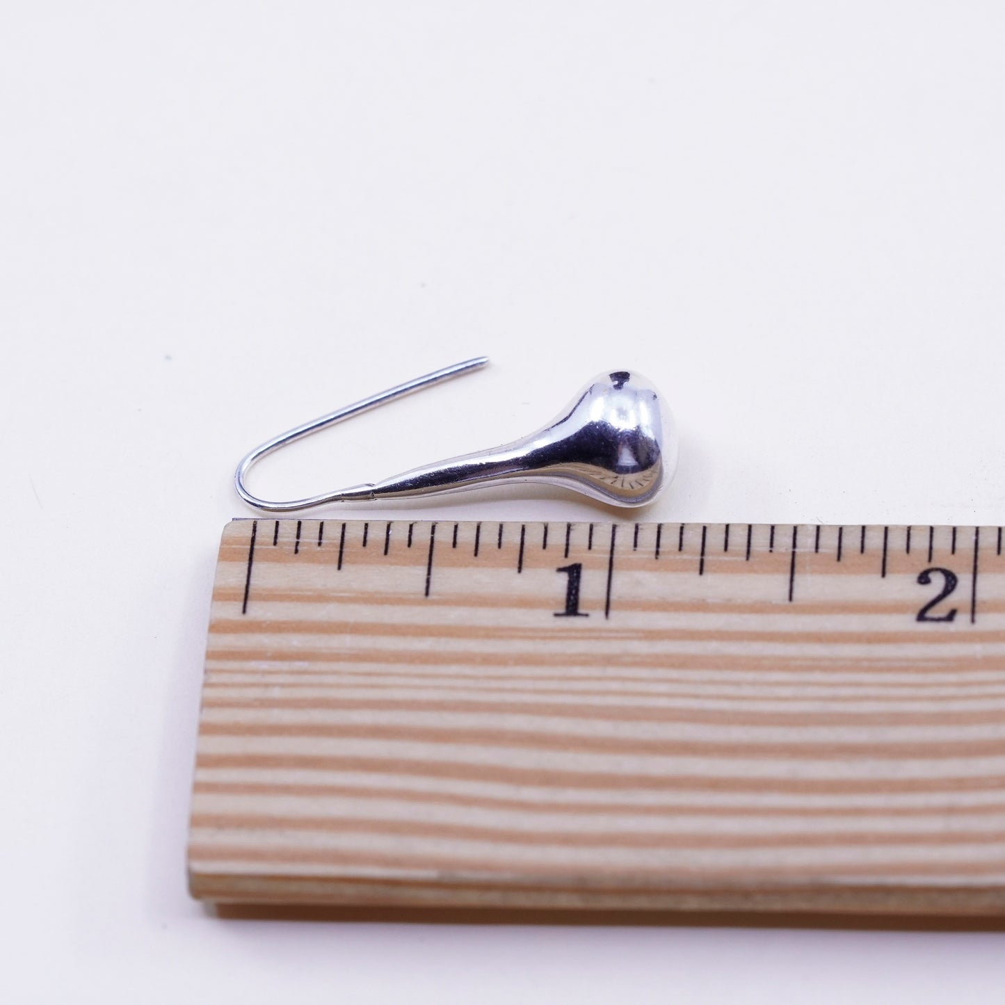 Vintage Sterling silver handmade earrings, 925 teardrop dangles