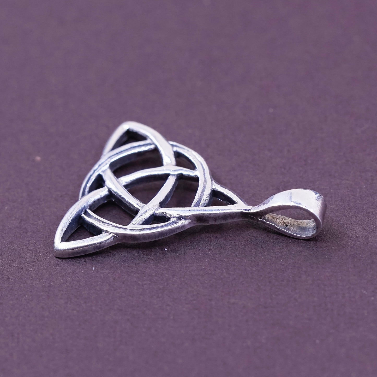 Vintage Sterling silver handmade pendant, 925 irish Celtic knot