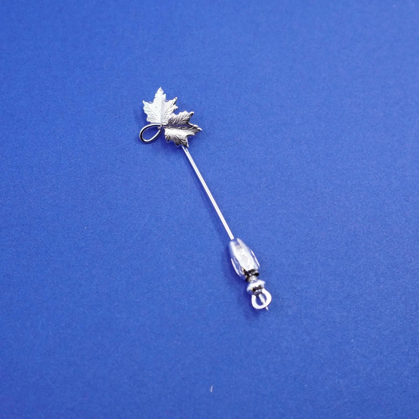 Vintage sterling silver brooch, 925 maple leaf pin