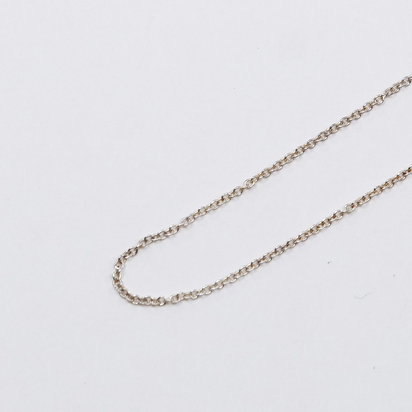 18”, 1mm, vermeil Gold over sterling silver circle chain, Italy 925 necklace