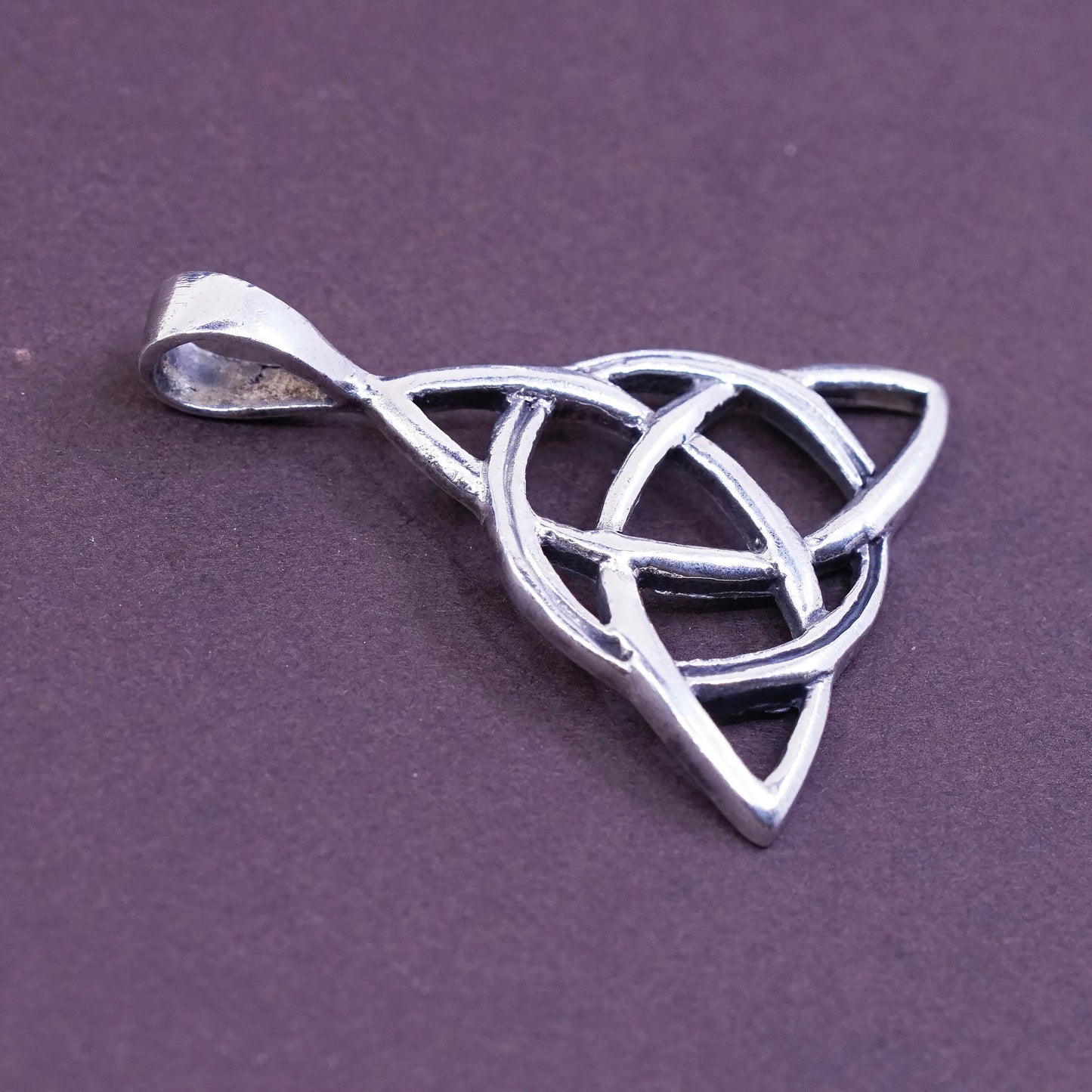 Vintage Sterling silver handmade pendant, 925 irish Celtic knot