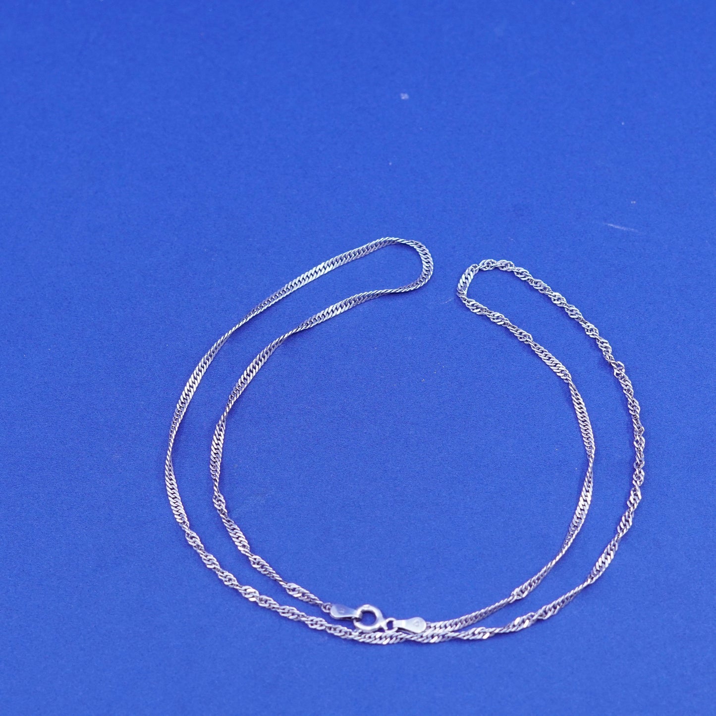 20”, 2mm, Sterling 925 silver handmade necklace, 925 twisted curb link chain