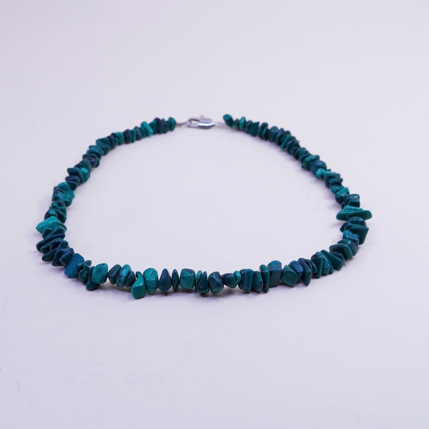 16”, Vintage malachite heishi handmade necklace