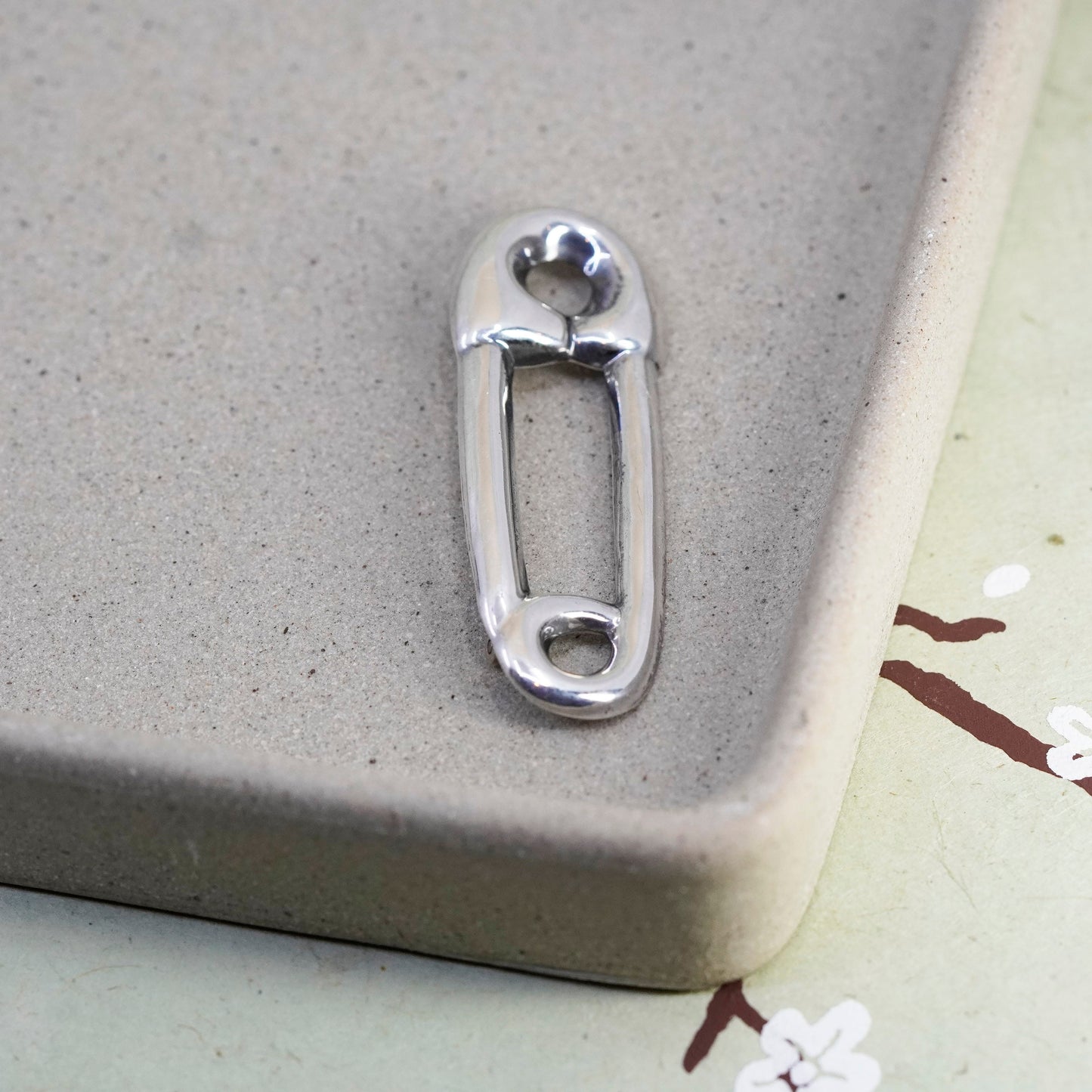 Vintage Sterling silver handmade brooch, modern 925 pin