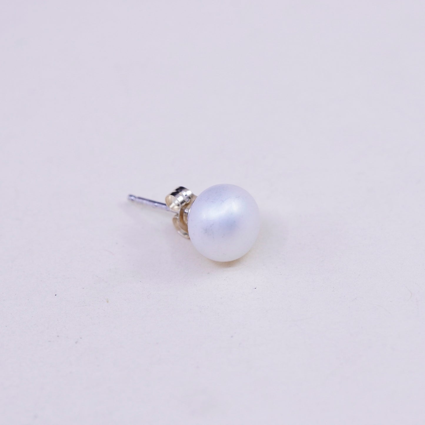 Vintage sterling silver earrings, 925 studs with pearl