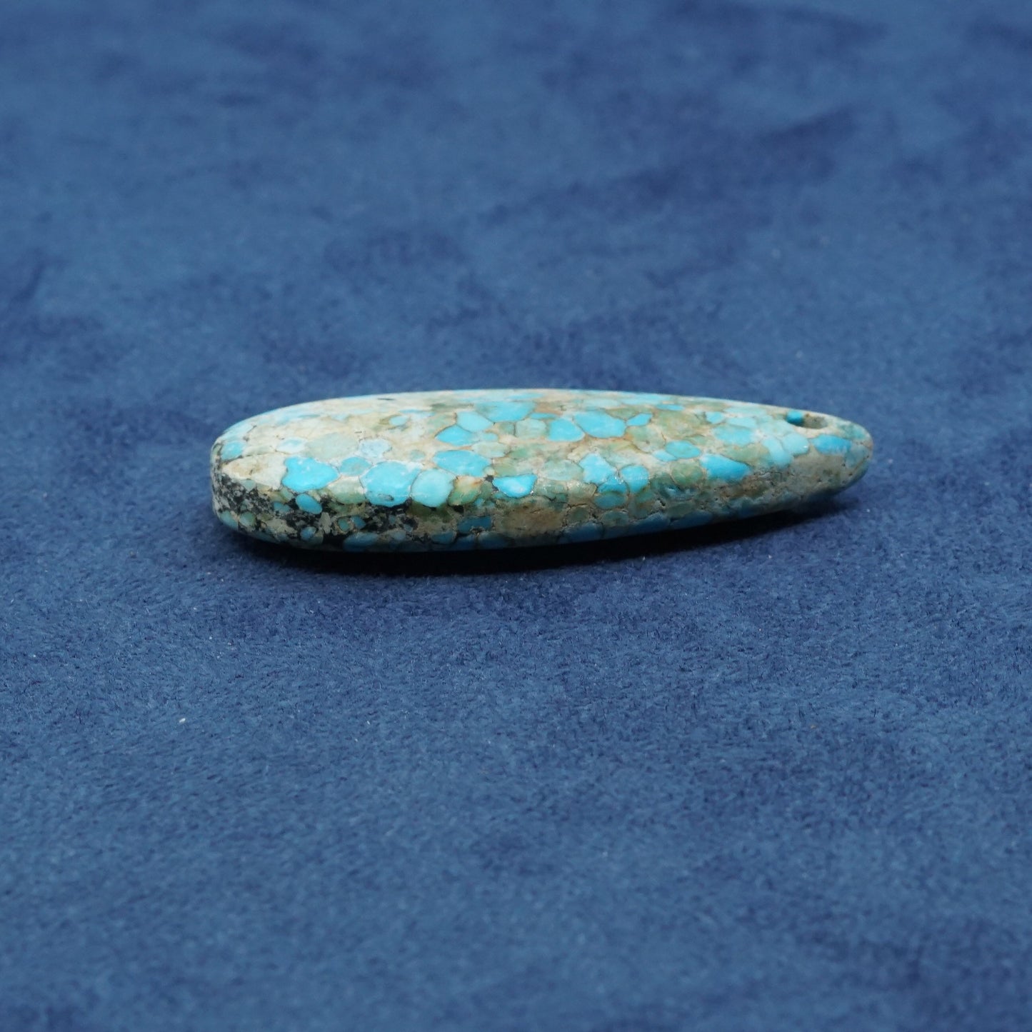 vtg handmade teardrop shaped turquoise pendant