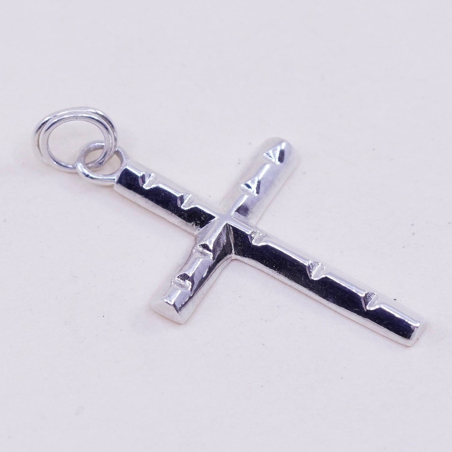 Vintage mexico handmade Sterling silver pendant, 925 cross