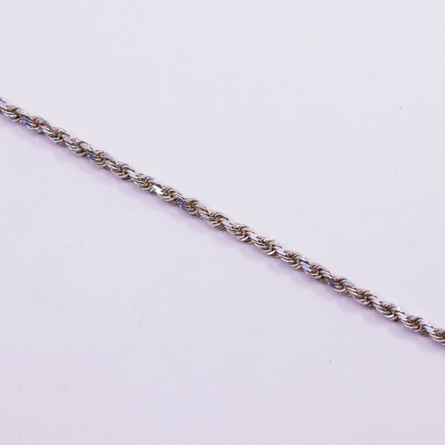 7”, vermeil gold 1/10 14K yellow gold sterling 925 silver Canada rope bracelet