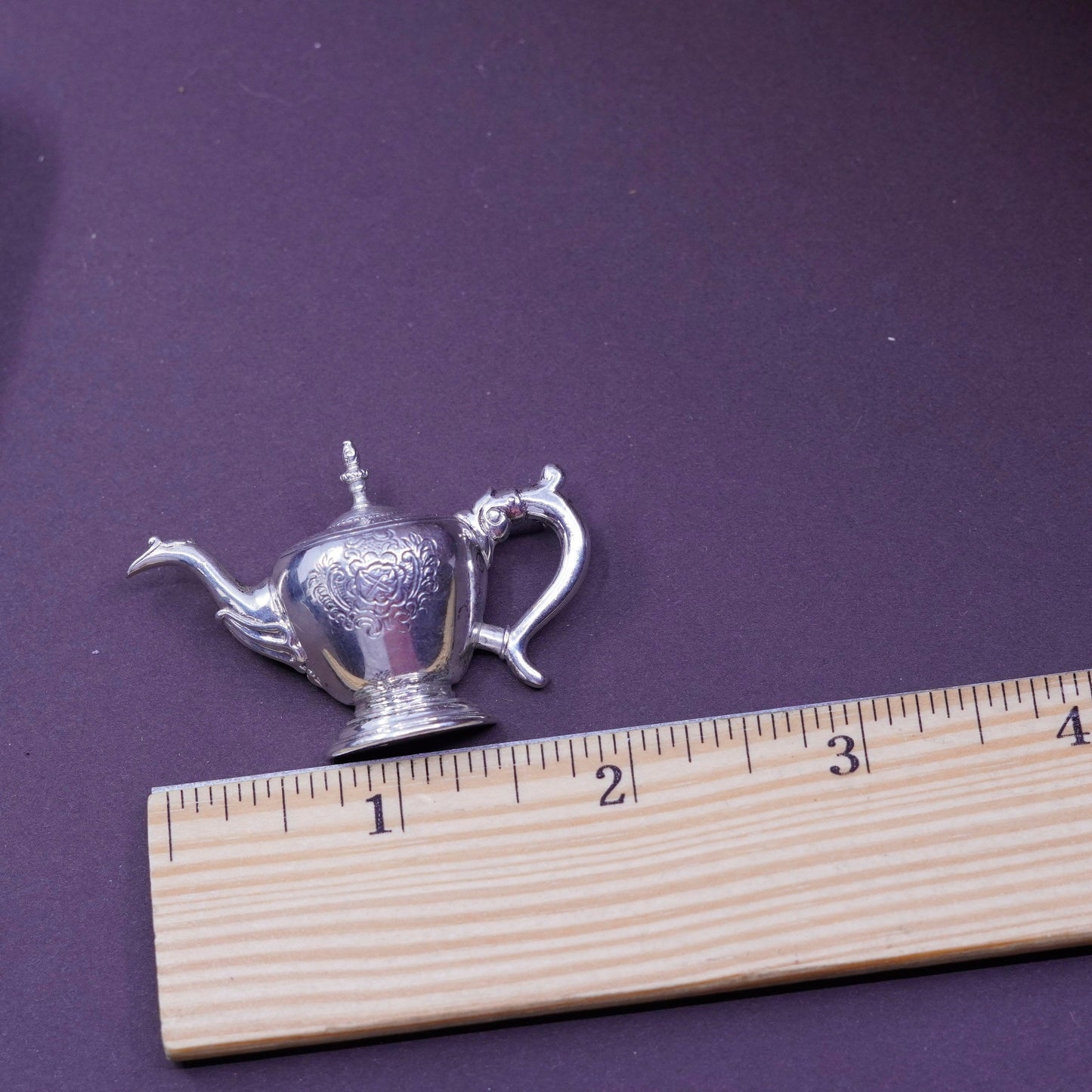 Vintage MFA museum sterling 925 silver Victorian Teapot pendant brooch