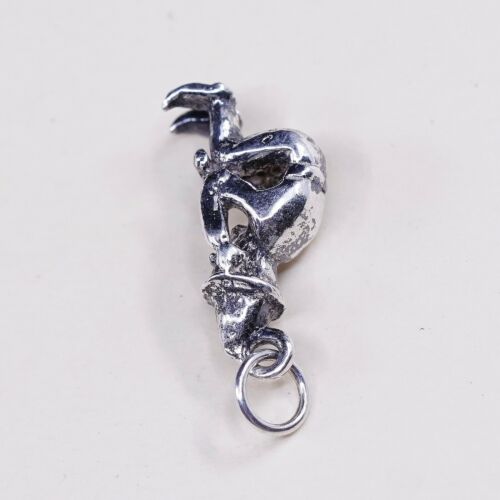 Vintage Sterling Silver Pendant, 925 Thinker Fairy Charm