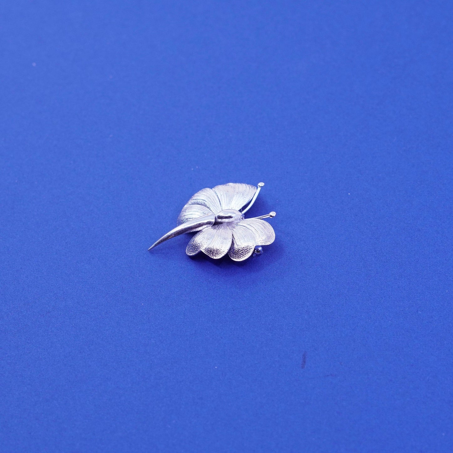 Vintage sterling silver handmade butterfly brooch, 925 pin