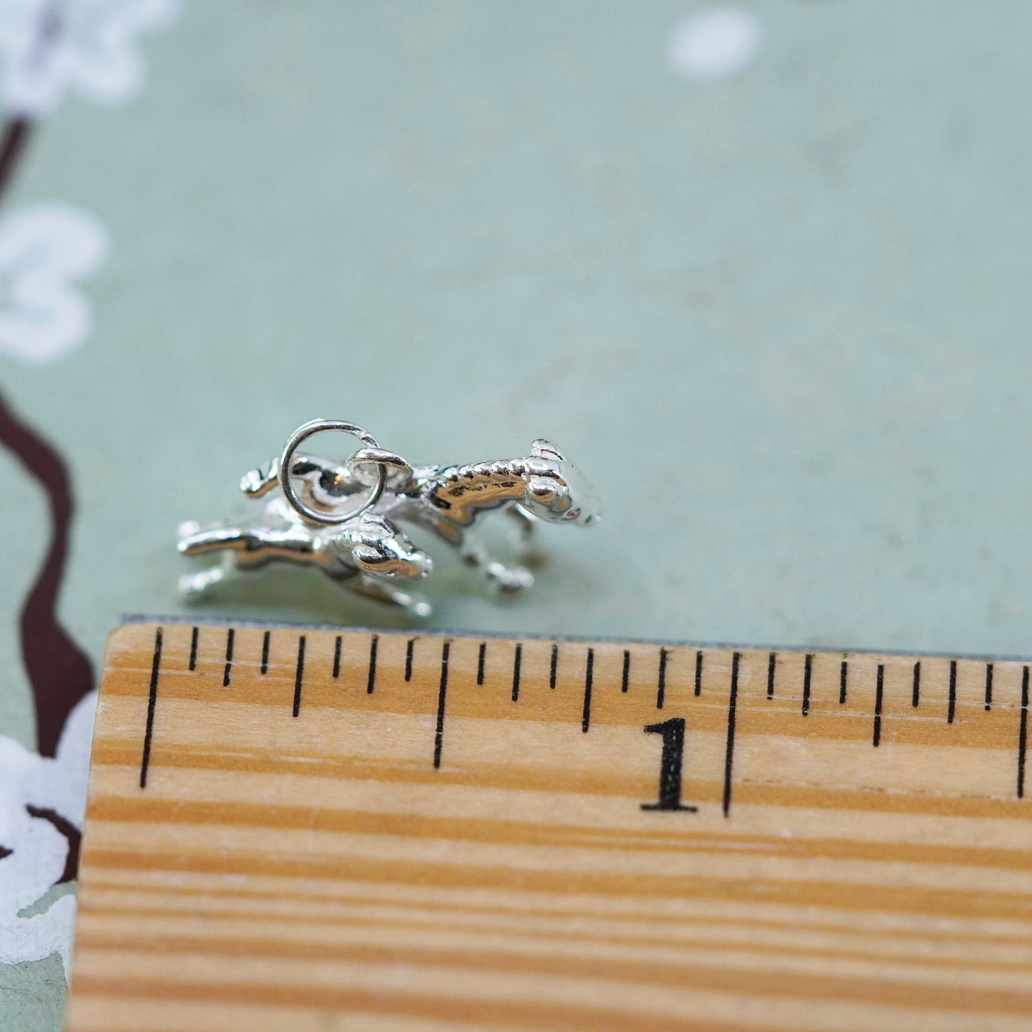 Handmade vintage Sterling silver pendant, 925 motherhood horse pony charm