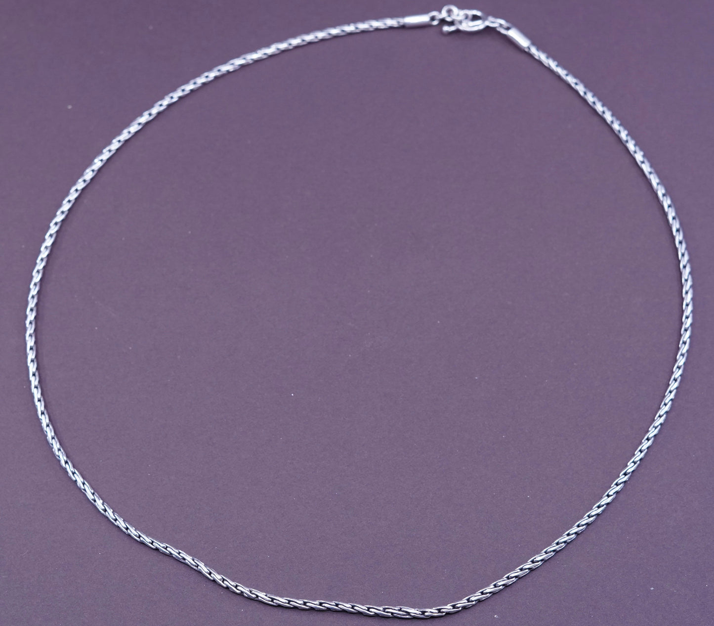 24”, 3mm, vintage Sterling silver handmade necklace, 925 rope snake chain