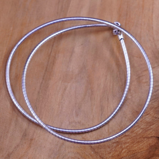 18”, 2mm, vintage sterling silver snake chain, Italy 925 silver necklace