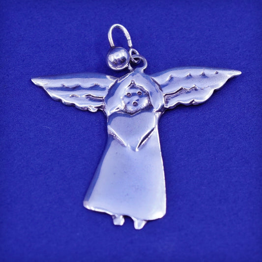 Vintage handmade Angel Sterling 925 silver charm pendant