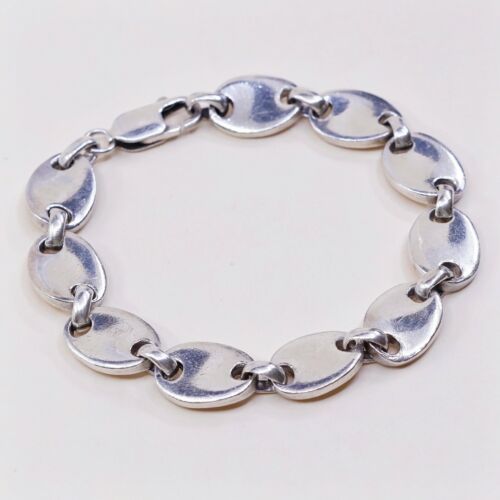 VINTAGE ZINA OF BEVERLY HILLS STERLING 925 Silver MODERN CHUNKY LINK BRACELET